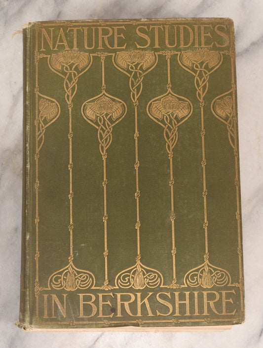 Lot 129 - "Nature Studies In Berkshire" Antique Illustrated Book By John Coleman Adams, With Gilt Art Nouveau Design On Cover, Deckled Edges, Published By G.P. Putnam's Sons, New York, 1899, Note Poor Condition