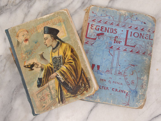Lot 135 - Pair Of Antique Children's Books Including "Legends For Lionel In Pen & Pencil" By Walter Crane, Published By Cassell & Co. Limited, London, 1887, And "Wonderland Stories," Published By McLoughlin Bros., New York, 1897