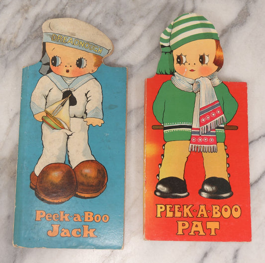 Lot 140 - Pair Of Vintage Die Cut Children's Books Including "Peek-A-Boo Pat" And "Peek-A-Boo Jack," Part Of The Peek-A-Boo Boys & Girls Series, Both Published By McLoughlin Bros. Inc., Springfield, Massachusetts, 1927