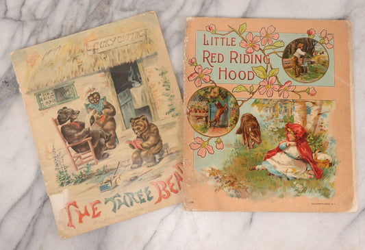 Lot 143 - Pair Of Antique Children's Books With Chromolithographs Including "Little Red Riding Hood" And "The Three Bears," Published By McLoughlin Bros., New York
