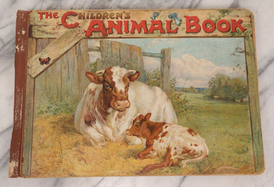 Lot 147 - "The Children's Animal Book," Antique Chromolithograph Children's Cardboard Book With Animal Illustrations, Published By Ernest Nister, London, And E.P. Dutton & Co., New York