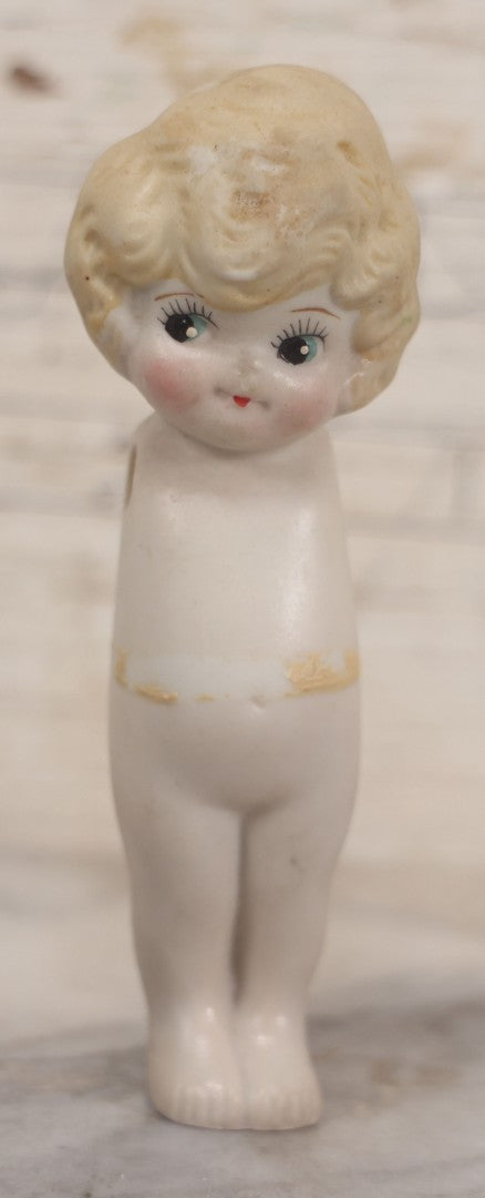 Lot 150 - Vintage Bisque Blond Kewpie Doll, Marked Made In Japan, Missing Arms And Clothes, 5" H