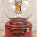 Lot 010 - Vintage Ford 1¢ Gum Machine With Glass Globe And Red Painted Base, Manufactured By Ford Gum & Machine Co. Inc., Akron, New York, 11" H