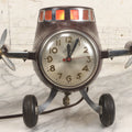 Lot 011 - Vintage Bakelite Airplane Form Clock With Internal Lamp, Note Clock Does Not Work And Both Propellers Missing One Blade