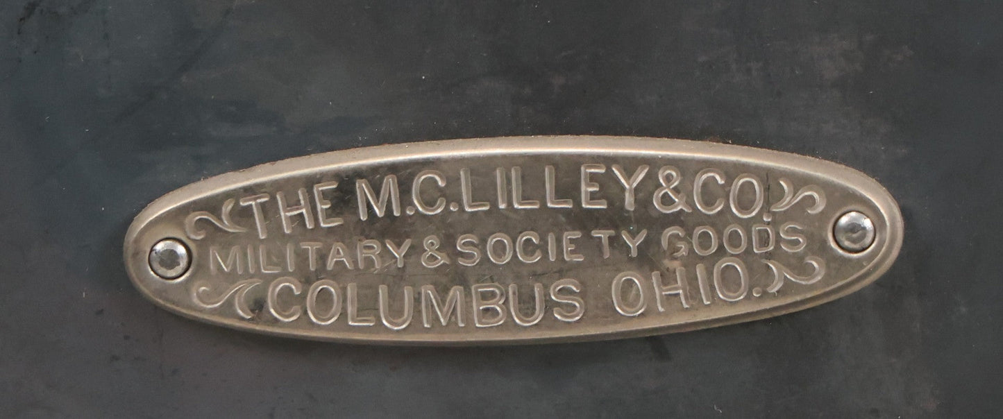 Lot 016 - Antique Magic Lantern Slide Projector With Badge From The M.C. Lilley & Co., Military And Society Goods, Columbus, Ohio, Working Condition, Rewired With Grounded Plug