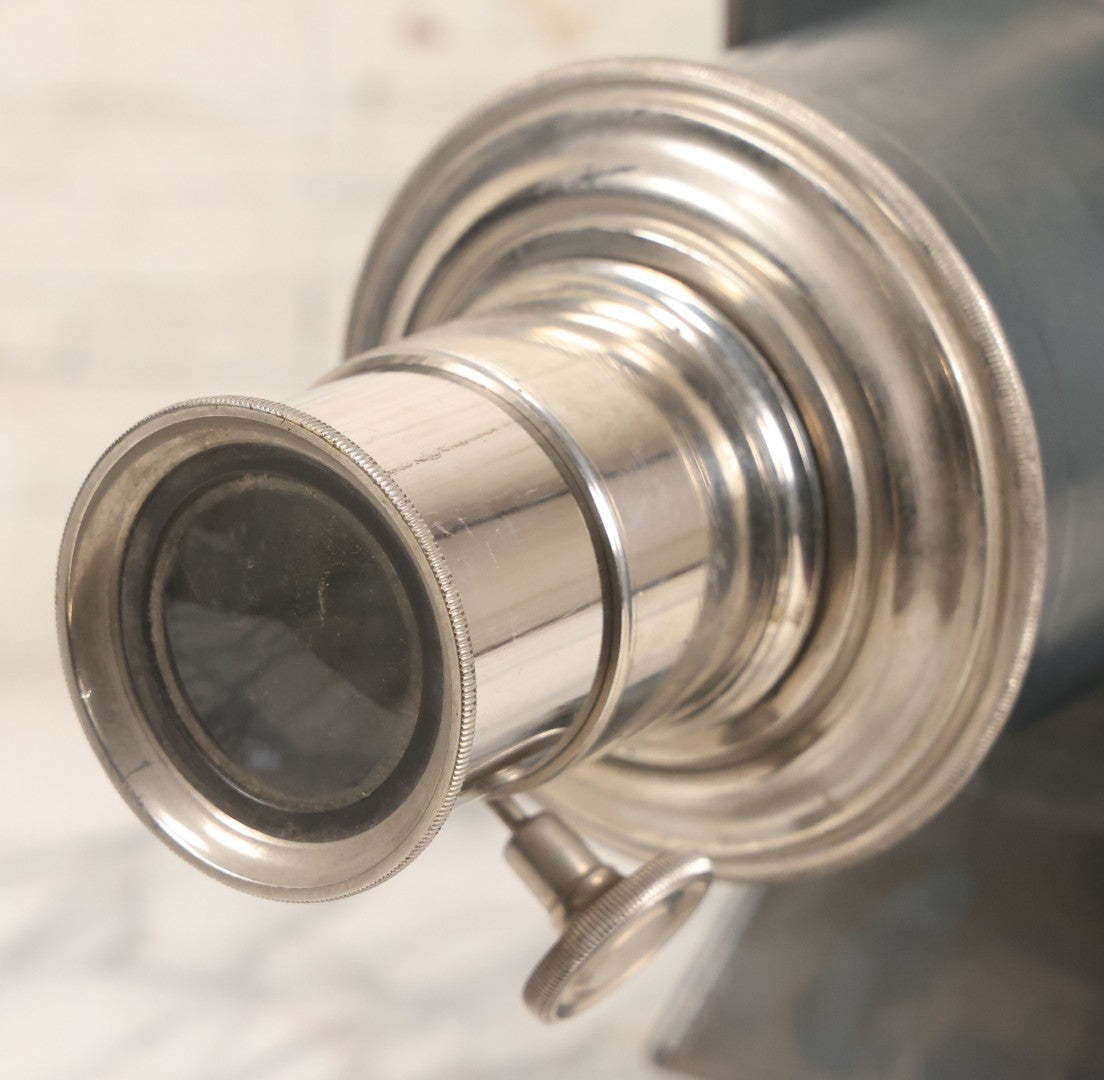 Lot 016 - Antique Magic Lantern Slide Projector With Badge From The M.C. Lilley & Co., Military And Society Goods, Columbus, Ohio, Working Condition, Rewired With Grounded Plug