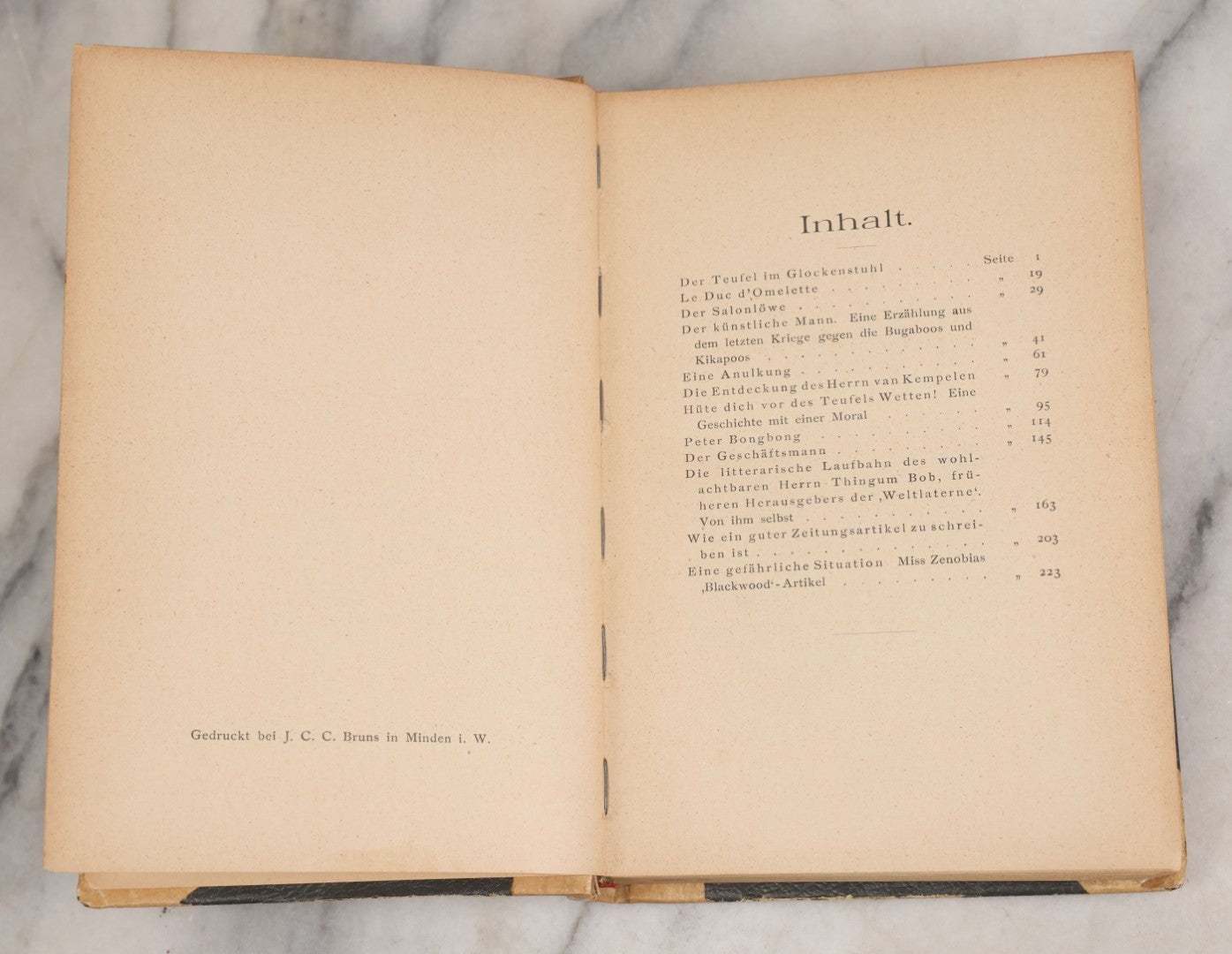 Lot 042 - Antique Set Of Five Edgar Allan Poe Works In German, “Edgar Allan Poe's Werke,” Published By J.C.C. Bruns' Verlag, Minden, Circa Early 20th Century