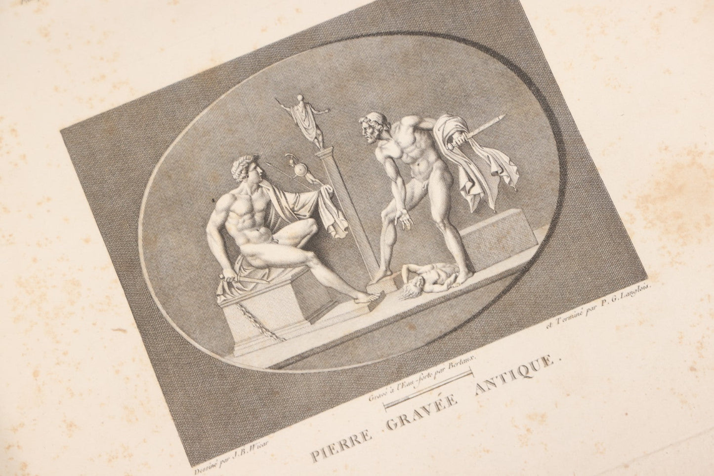 Lot 043 - Antique Oversized Art Book “Tableaux, Statues, Bas-Reliefs Et Camées De La Galerie De Florence Et Du Palais Pitti” (Paintings, Statues, Bas-Reliefs And Cameos From The Gallery Of Florence And The Pitti Palace), Published By Lacombe, Paris, 1789