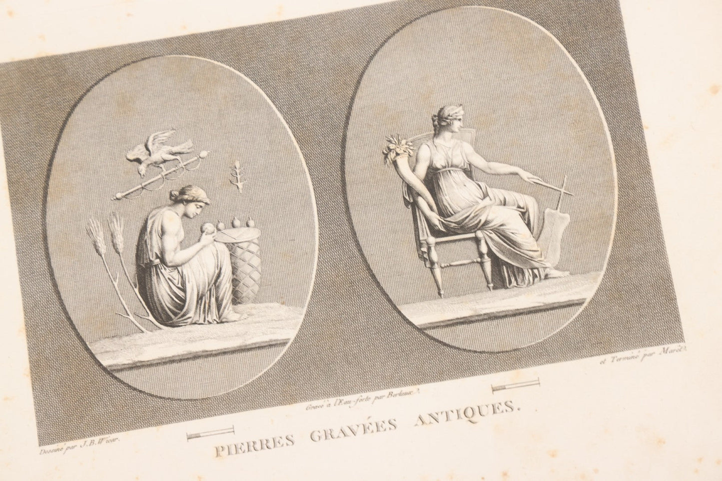 Lot 043 - Antique Oversized Art Book “Tableaux, Statues, Bas-Reliefs Et Camées De La Galerie De Florence Et Du Palais Pitti” (Paintings, Statues, Bas-Reliefs And Cameos From The Gallery Of Florence And The Pitti Palace), Published By Lacombe, Paris, 1789