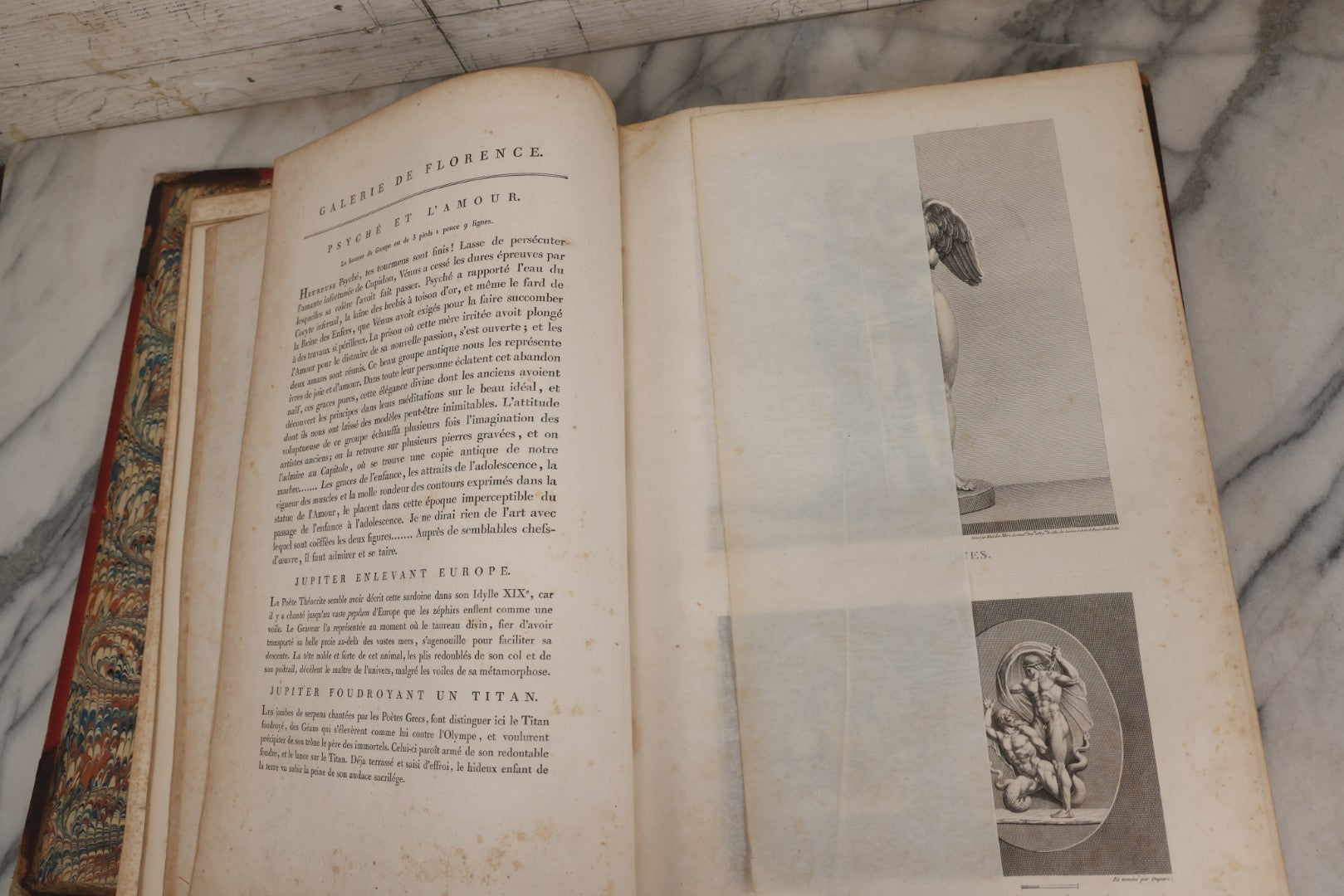 Lot 043 - Antique Oversized Art Book “Tableaux, Statues, Bas-Reliefs Et Camées De La Galerie De Florence Et Du Palais Pitti” (Paintings, Statues, Bas-Reliefs And Cameos From The Gallery Of Florence And The Pitti Palace), Published By Lacombe, Paris, 1789