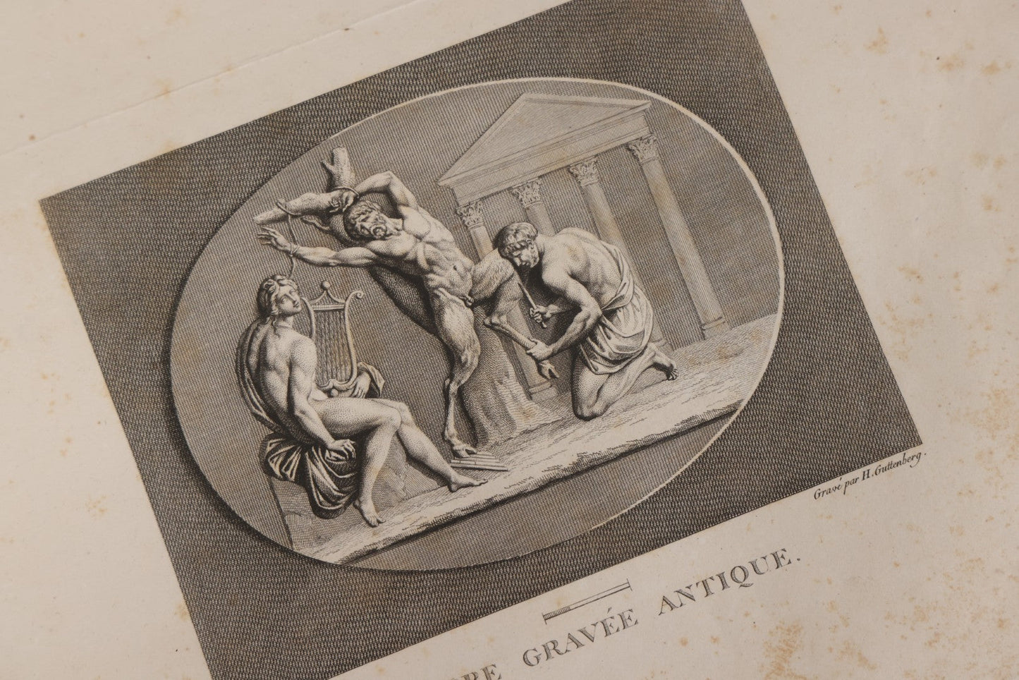Lot 043 - Antique Oversized Art Book “Tableaux, Statues, Bas-Reliefs Et Camées De La Galerie De Florence Et Du Palais Pitti” (Paintings, Statues, Bas-Reliefs And Cameos From The Gallery Of Florence And The Pitti Palace), Published By Lacombe, Paris, 1789