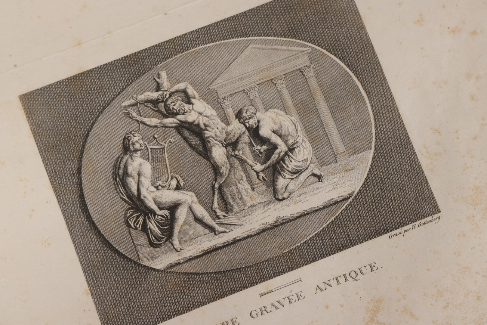 Lot 043 - Antique Oversized Art Book “Tableaux, Statues, Bas-Reliefs Et Camées De La Galerie De Florence Et Du Palais Pitti” (Paintings, Statues, Bas-Reliefs And Cameos From The Gallery Of Florence And The Pitti Palace), Published By Lacombe, Paris, 1789