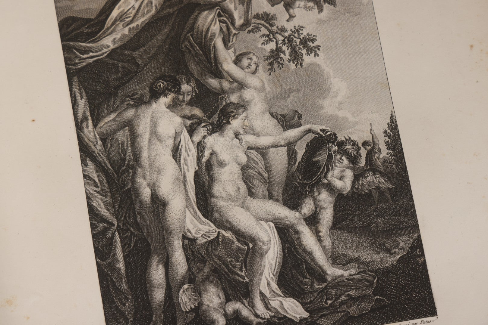 Lot 043 - Antique Oversized Art Book “Tableaux, Statues, Bas-Reliefs Et Camées De La Galerie De Florence Et Du Palais Pitti” (Paintings, Statues, Bas-Reliefs And Cameos From The Gallery Of Florence And The Pitti Palace), Published By Lacombe, Paris, 1789