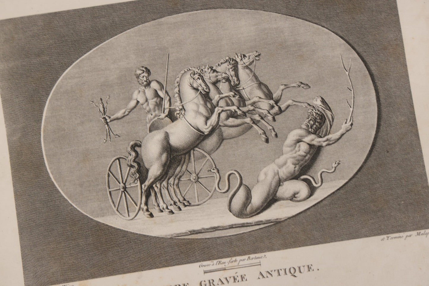 Lot 043 - Antique Oversized Art Book “Tableaux, Statues, Bas-Reliefs Et Camées De La Galerie De Florence Et Du Palais Pitti” (Paintings, Statues, Bas-Reliefs And Cameos From The Gallery Of Florence And The Pitti Palace), Published By Lacombe, Paris, 1789