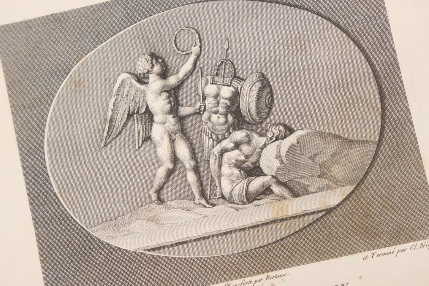 Lot 043 - Antique Oversized Art Book “Tableaux, Statues, Bas-Reliefs Et Camées De La Galerie De Florence Et Du Palais Pitti” (Paintings, Statues, Bas-Reliefs And Cameos From The Gallery Of Florence And The Pitti Palace), Published By Lacombe, Paris, 1789