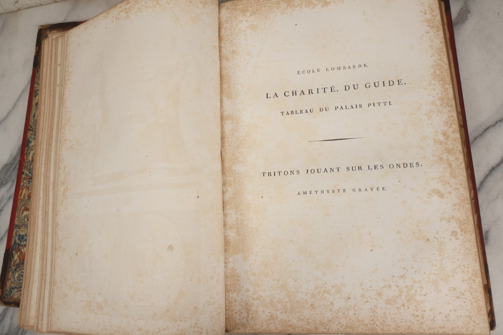 Lot 043 - Antique Oversized Art Book “Tableaux, Statues, Bas-Reliefs Et Camées De La Galerie De Florence Et Du Palais Pitti” (Paintings, Statues, Bas-Reliefs And Cameos From The Gallery Of Florence And The Pitti Palace), Published By Lacombe, Paris, 1789