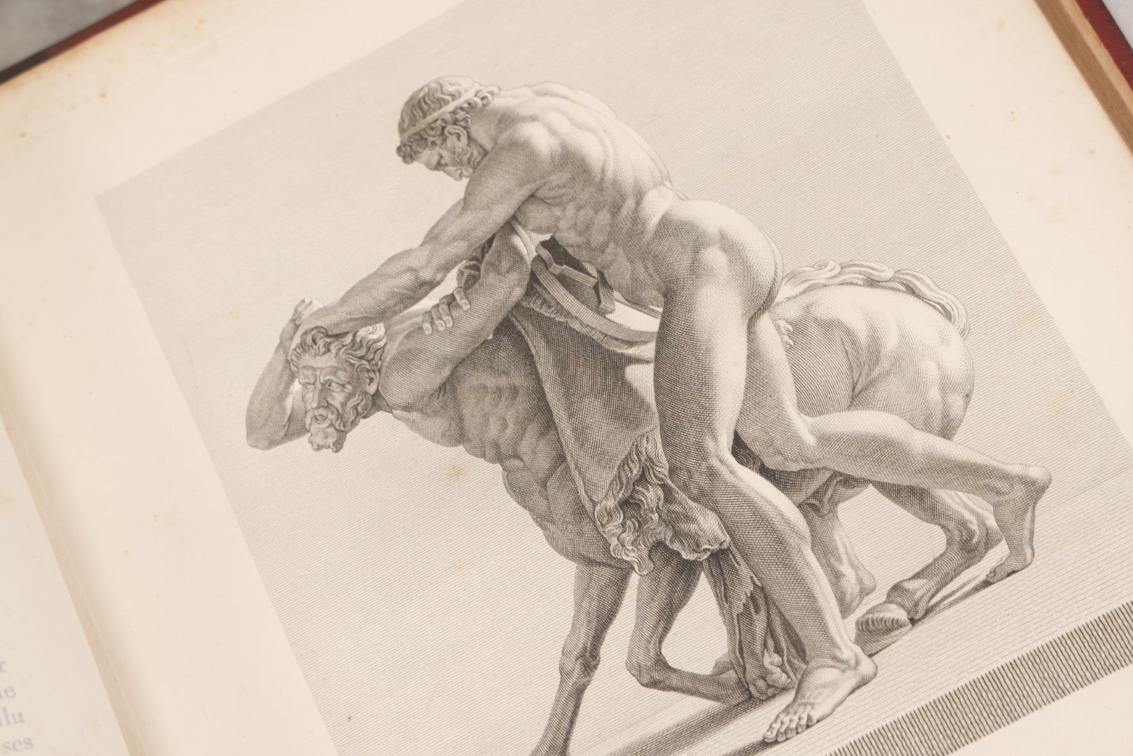 Lot 043 - Antique Oversized Art Book “Tableaux, Statues, Bas-Reliefs Et Camées De La Galerie De Florence Et Du Palais Pitti” (Paintings, Statues, Bas-Reliefs And Cameos From The Gallery Of Florence And The Pitti Palace), Published By Lacombe, Paris, 1789