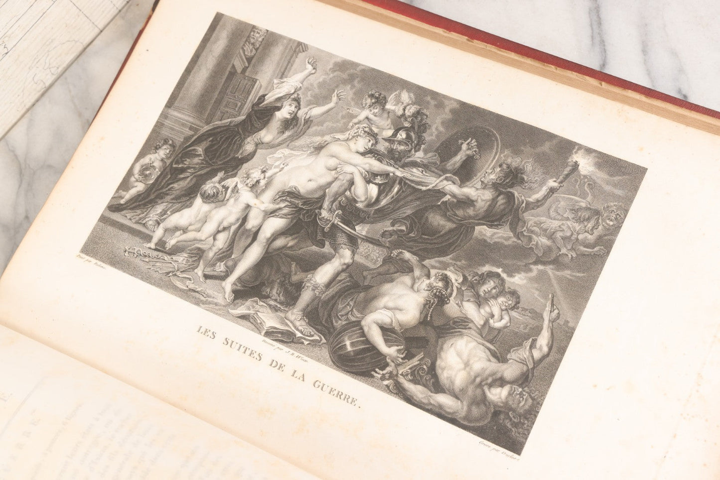 Lot 043 - Antique Oversized Art Book “Tableaux, Statues, Bas-Reliefs Et Camées De La Galerie De Florence Et Du Palais Pitti” (Paintings, Statues, Bas-Reliefs And Cameos From The Gallery Of Florence And The Pitti Palace), Published By Lacombe, Paris, 1789