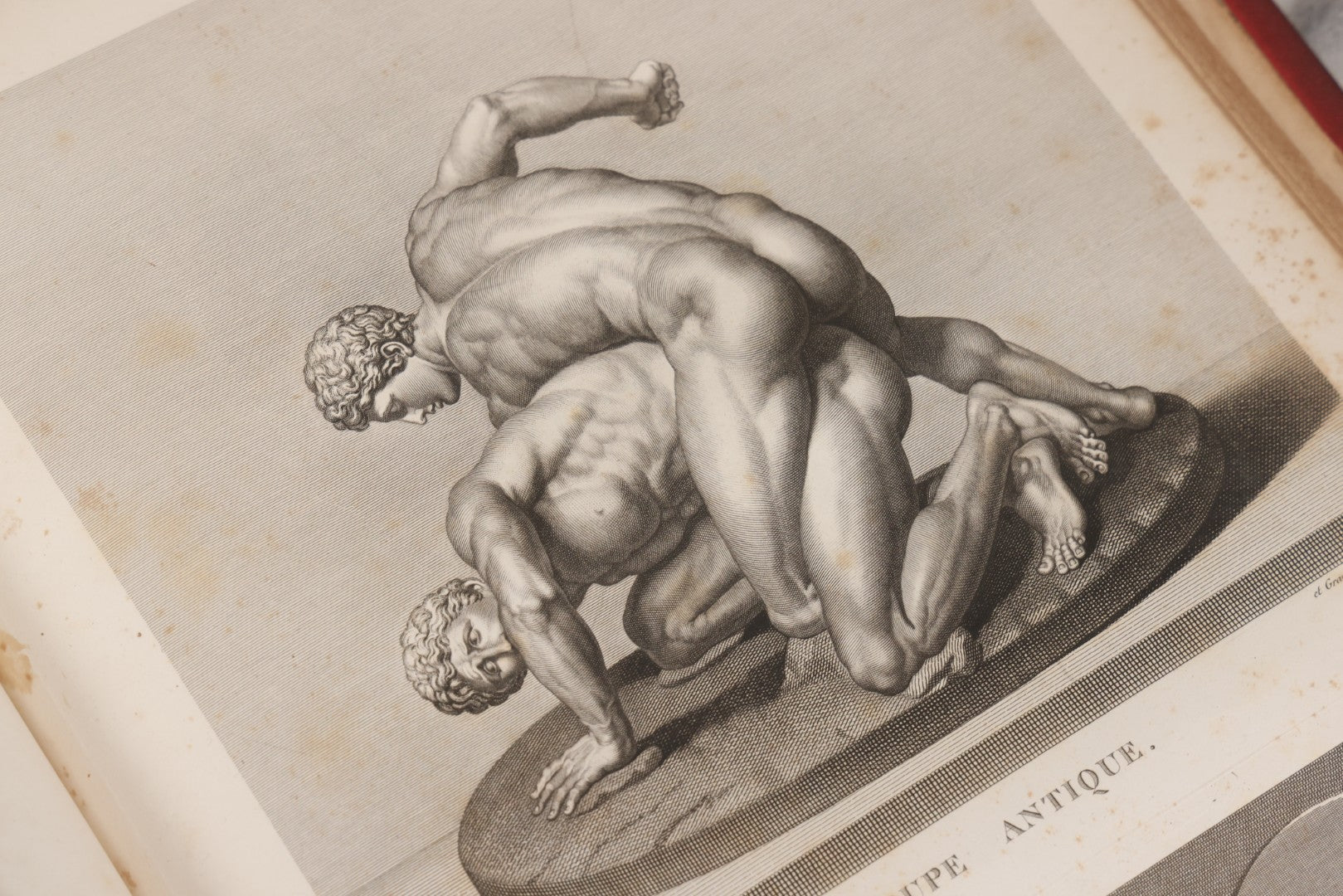 Lot 043 - Antique Oversized Art Book “Tableaux, Statues, Bas-Reliefs Et Camées De La Galerie De Florence Et Du Palais Pitti” (Paintings, Statues, Bas-Reliefs And Cameos From The Gallery Of Florence And The Pitti Palace), Published By Lacombe, Paris, 1789