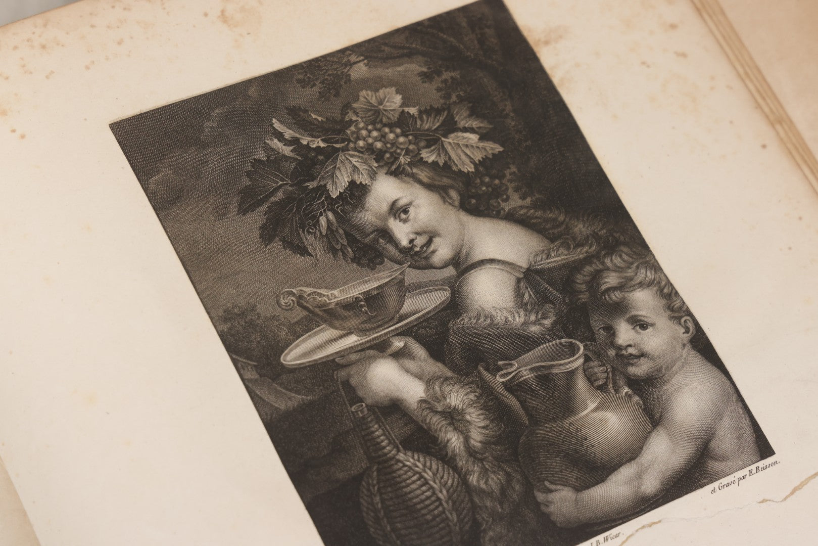 Lot 043 - Antique Oversized Art Book “Tableaux, Statues, Bas-Reliefs Et Camées De La Galerie De Florence Et Du Palais Pitti” (Paintings, Statues, Bas-Reliefs And Cameos From The Gallery Of Florence And The Pitti Palace), Published By Lacombe, Paris, 1789