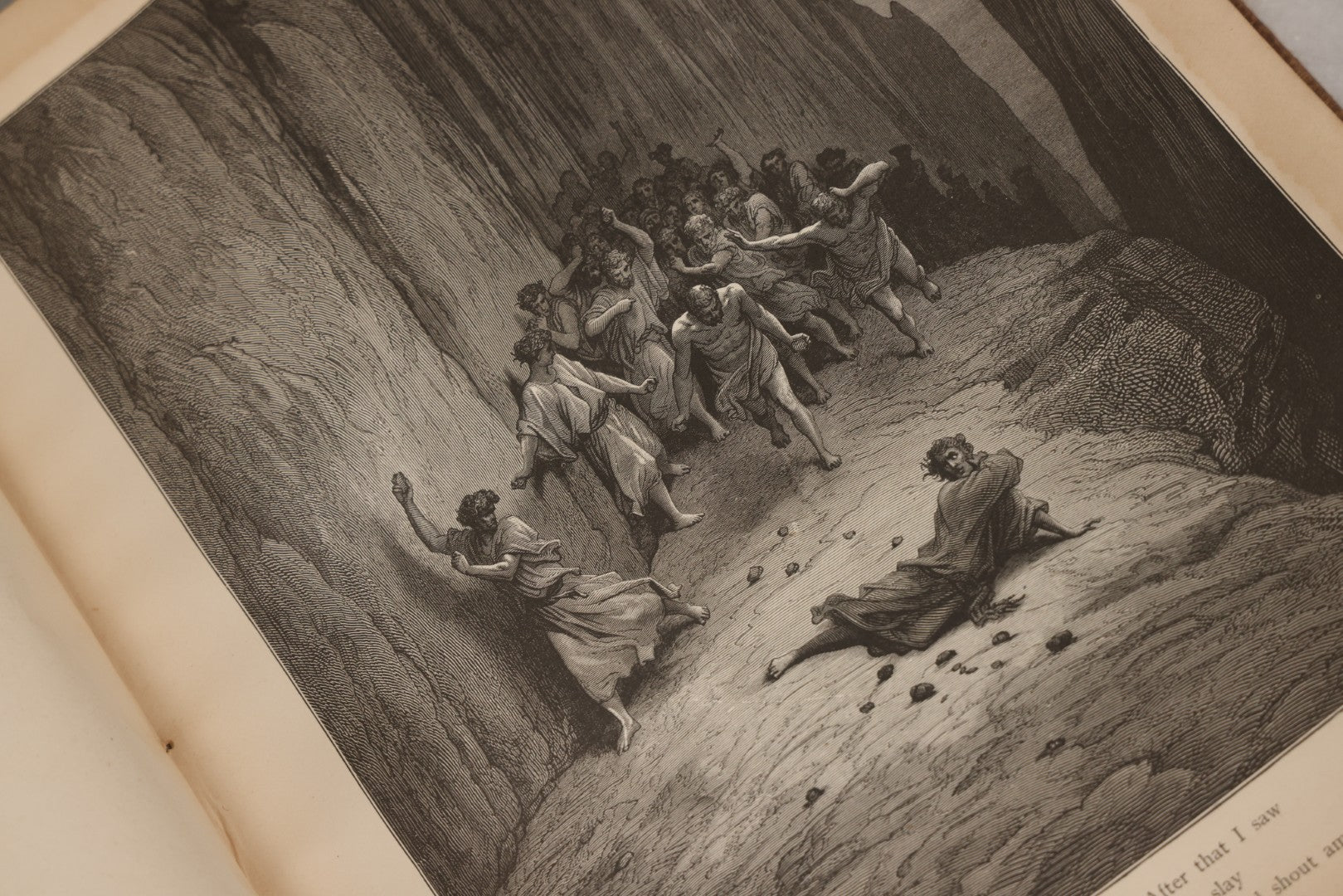 Lot 044 - “Purgatory And Paradise” Antique Book By Dante Alighieri, Translated By Rev. Henry Francis Cary, Illustrated By Gustave Doré, Published By Cassell & Company, New York, Circa Late 19th Century, Note Craft Grade With Extensive Water Damage