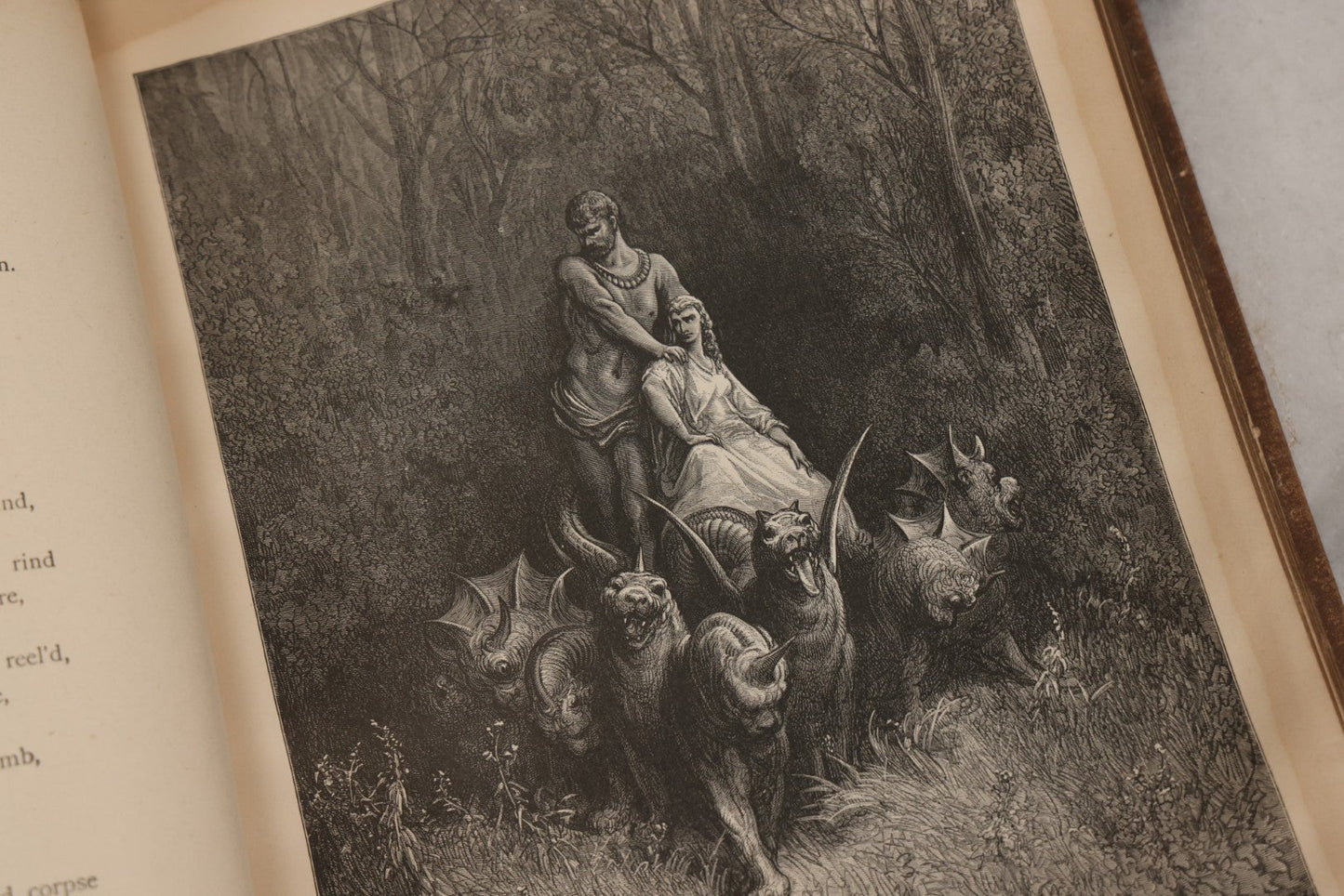 Lot 044 - “Purgatory And Paradise” Antique Book By Dante Alighieri, Translated By Rev. Henry Francis Cary, Illustrated By Gustave Doré, Published By Cassell & Company, New York, Circa Late 19th Century, Note Craft Grade With Extensive Water Damage