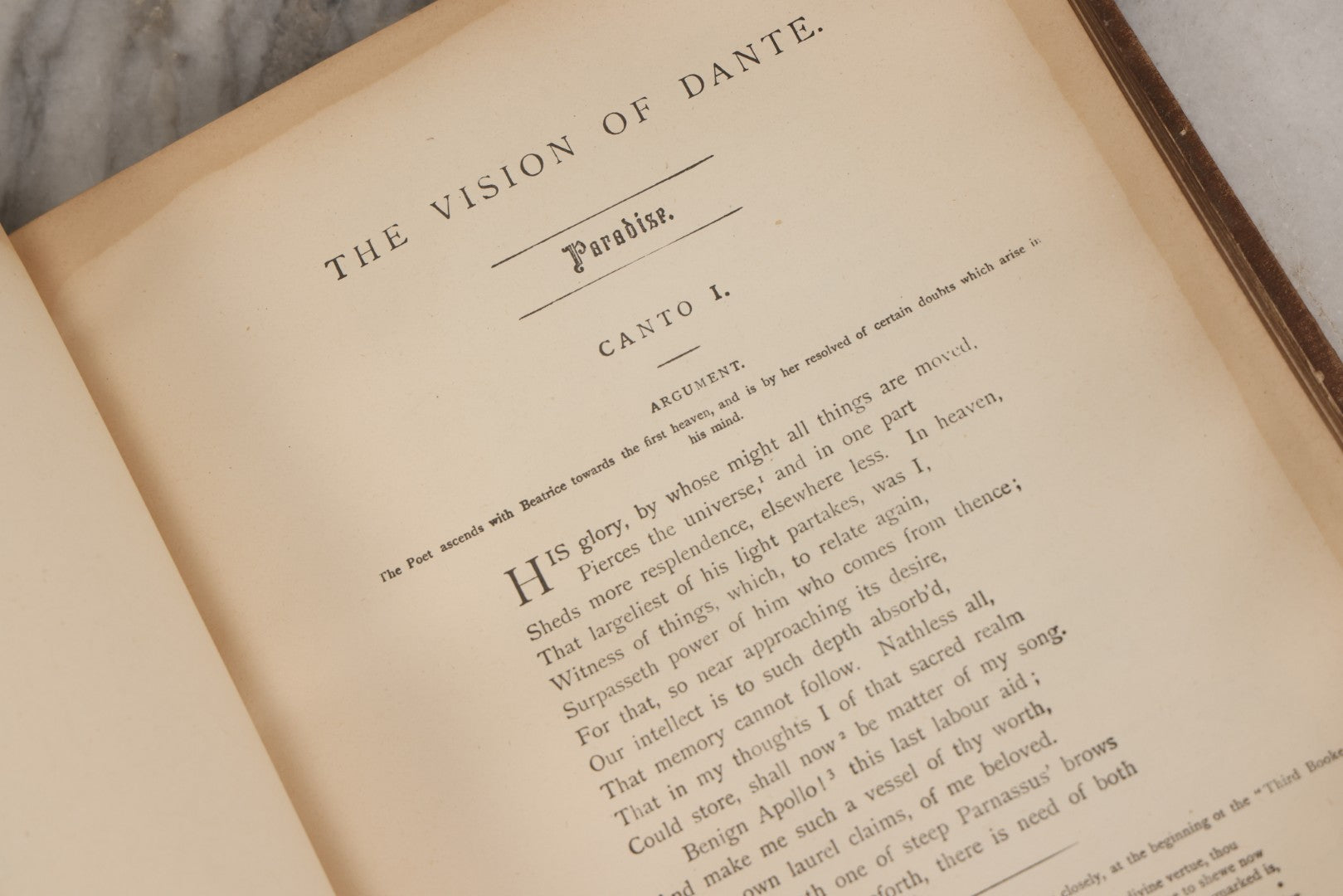 Lot 044 - “Purgatory And Paradise” Antique Book By Dante Alighieri, Translated By Rev. Henry Francis Cary, Illustrated By Gustave Doré, Published By Cassell & Company, New York, Circa Late 19th Century, Note Craft Grade With Extensive Water Damage