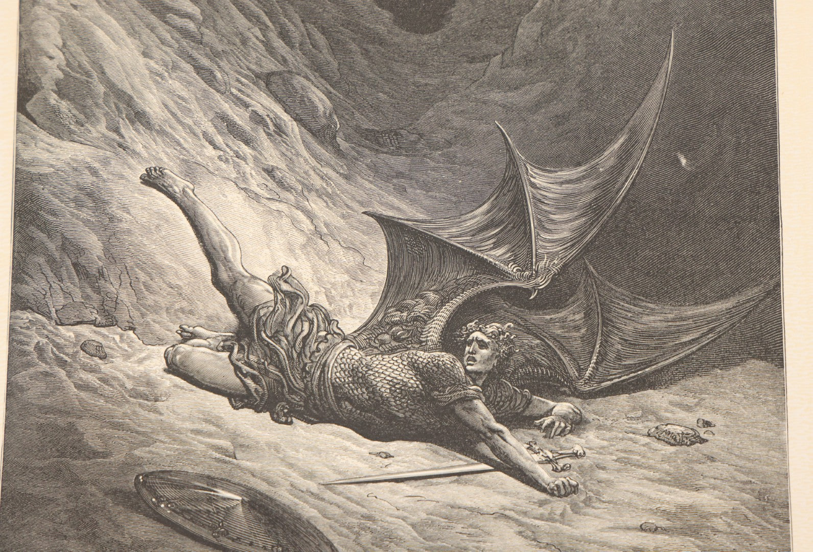 Lot 045 - “Paradise Lost” Antique Book By John Milton, Illustrated By Gustave Doré, Published By Cassell, Petter, And Galpin, Circa Late 19th C., Custom Bound For James H. Thorp, Atlantic Ave. Sabbath School, Jan. 1878, Note Covers Detached