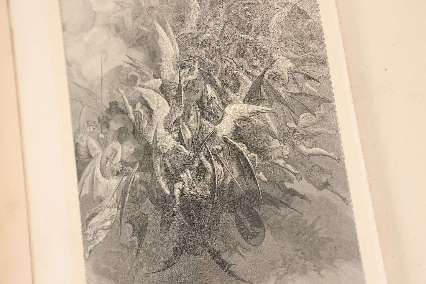 Lot 045 - “Paradise Lost” Antique Book By John Milton, Illustrated By Gustave Doré, Published By Cassell, Petter, And Galpin, Circa Late 19th C., Custom Bound For James H. Thorp, Atlantic Ave. Sabbath School, Jan. 1878, Note Covers Detached