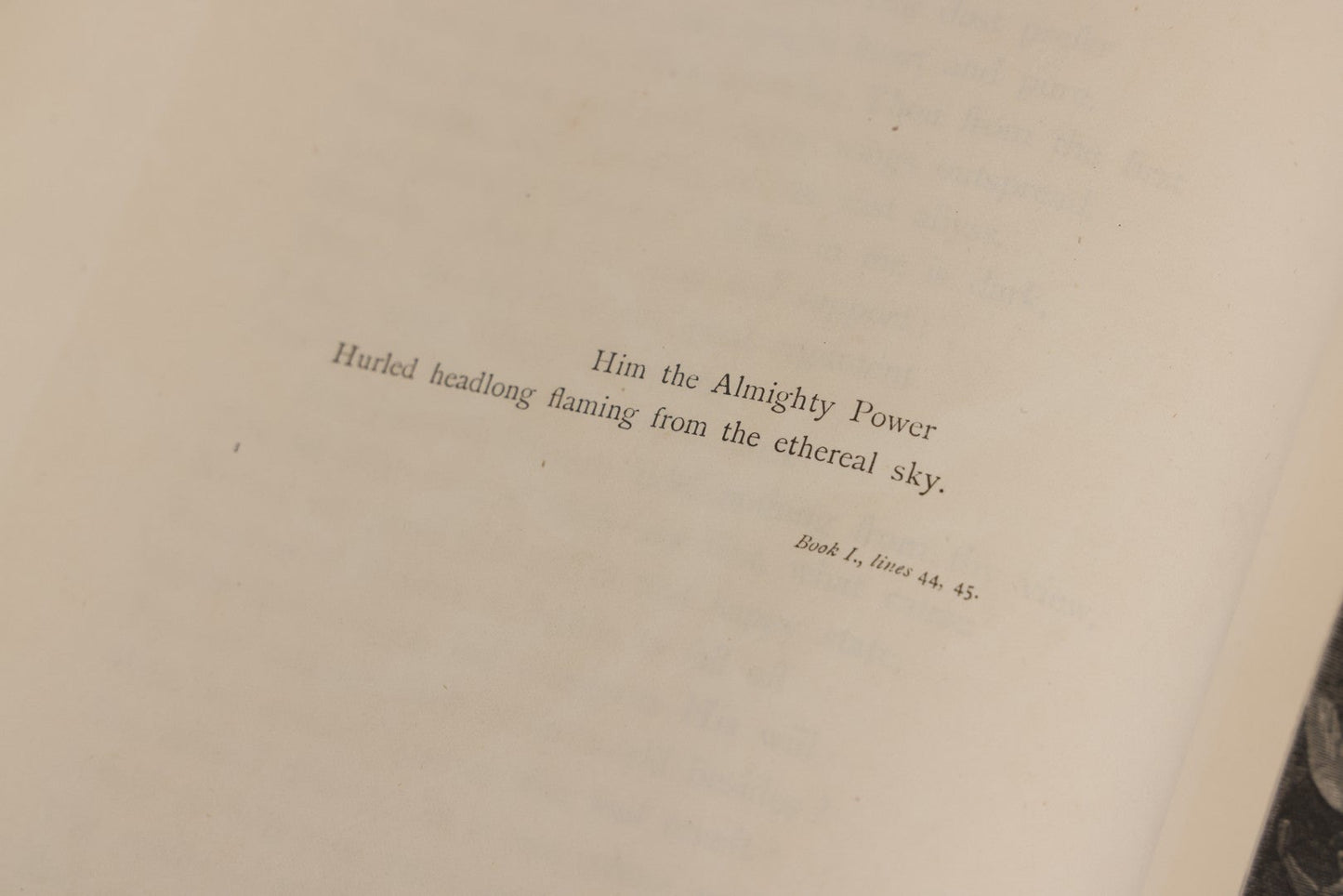 Lot 045 - “Paradise Lost” Antique Book By John Milton, Illustrated By Gustave Doré, Published By Cassell, Petter, And Galpin, Circa Late 19th C., Custom Bound For James H. Thorp, Atlantic Ave. Sabbath School, Jan. 1878, Note Covers Detached
