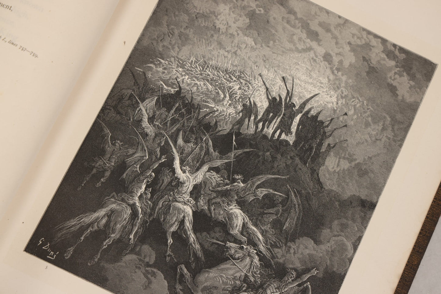 Lot 045 - “Paradise Lost” Antique Book By John Milton, Illustrated By Gustave Doré, Published By Cassell, Petter, And Galpin, Circa Late 19th C., Custom Bound For James H. Thorp, Atlantic Ave. Sabbath School, Jan. 1878, Note Covers Detached