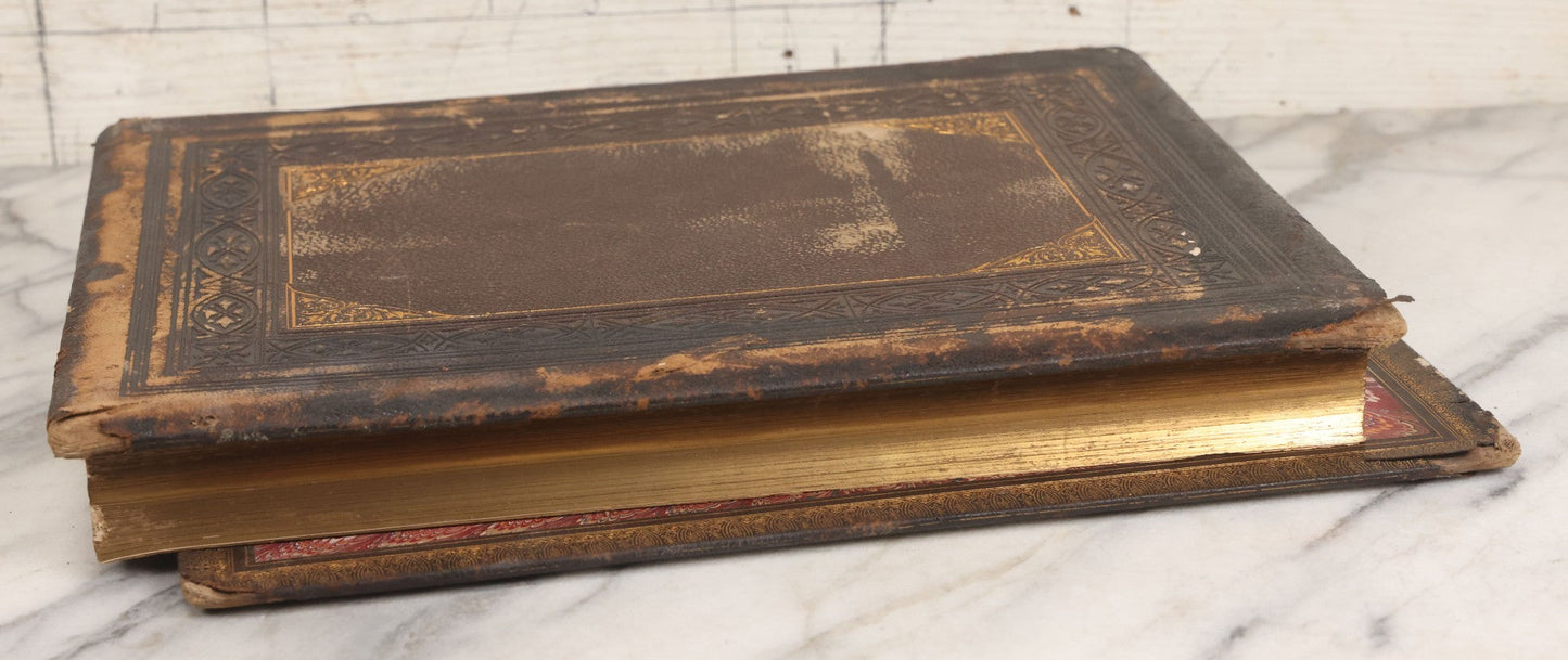 Lot 045 - “Paradise Lost” Antique Book By John Milton, Illustrated By Gustave Doré, Published By Cassell, Petter, And Galpin, Circa Late 19th C., Custom Bound For James H. Thorp, Atlantic Ave. Sabbath School, Jan. 1878, Note Covers Detached