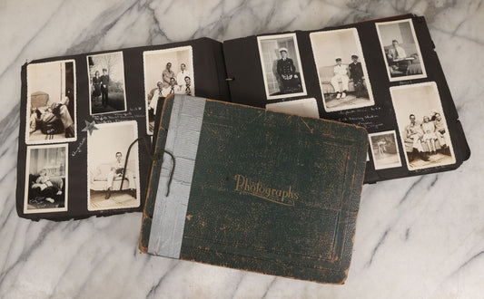 Lot 046 - Pair Of Vintage Snapshot Photo Albums Containing 600+ Photos Of Army National Guard Training & Life In The Lead Up To World War Two, 1938–1942, Albums Of Sgt. D.L. Dressler, With Notes Referencing Dec. 7, 1941 Pearl Harbor, Many Domestic Bases