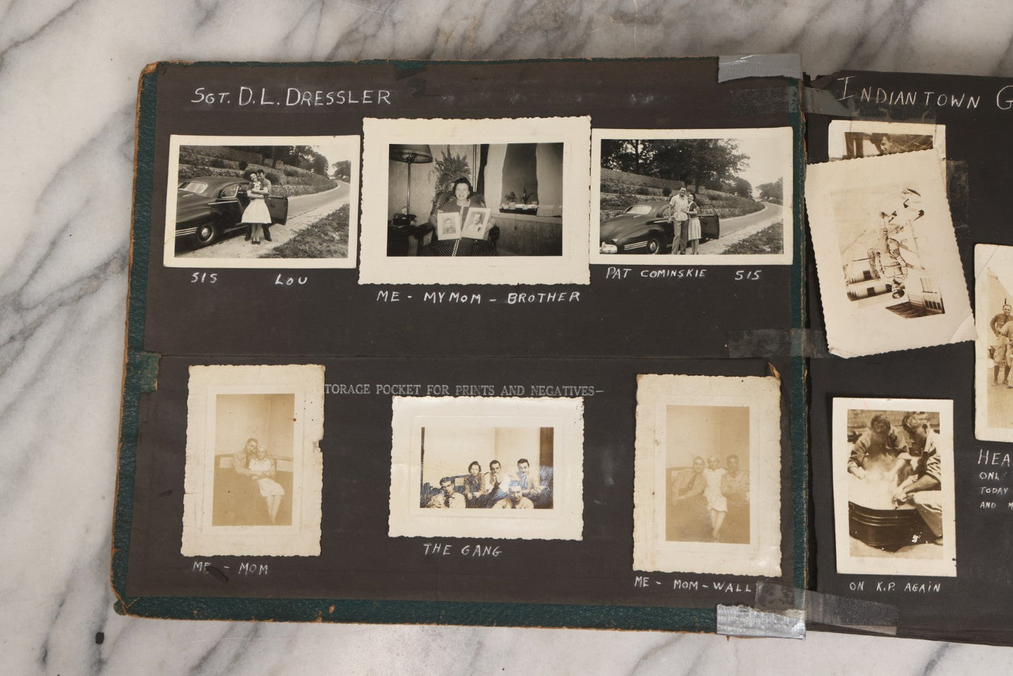 Lot 046 - Pair Of Vintage Snapshot Photo Albums Containing 600+ Photos Of Army National Guard Training & Life In The Lead Up To World War Two, 1938–1942, Albums Of Sgt. D.L. Dressler, With Notes Referencing Dec. 7, 1941 Pearl Harbor, Many Domestic Bases