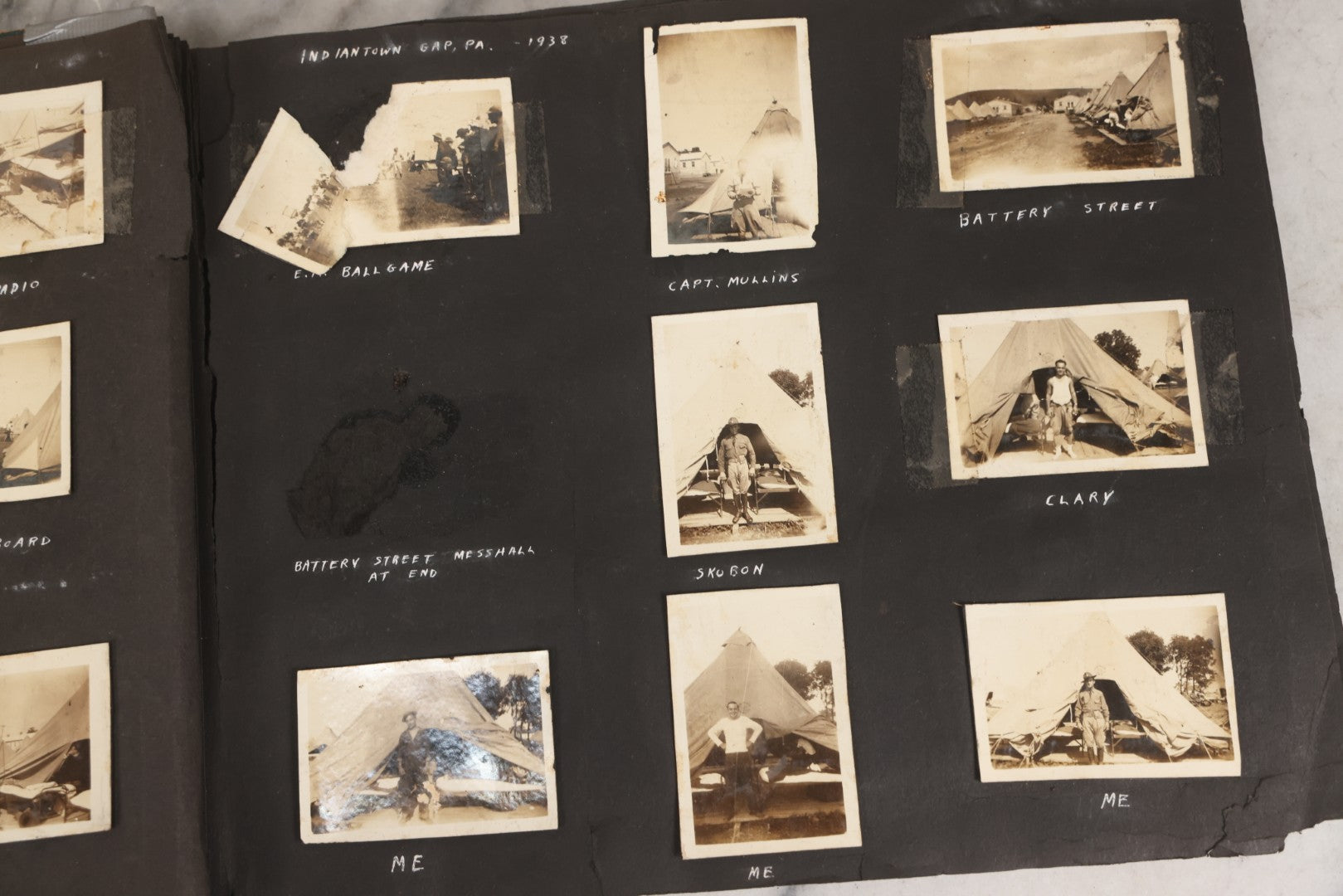 Lot 046 - Pair Of Vintage Snapshot Photo Albums Containing 600+ Photos Of Army National Guard Training & Life In The Lead Up To World War Two, 1938–1942, Albums Of Sgt. D.L. Dressler, With Notes Referencing Dec. 7, 1941 Pearl Harbor, Many Domestic Bases