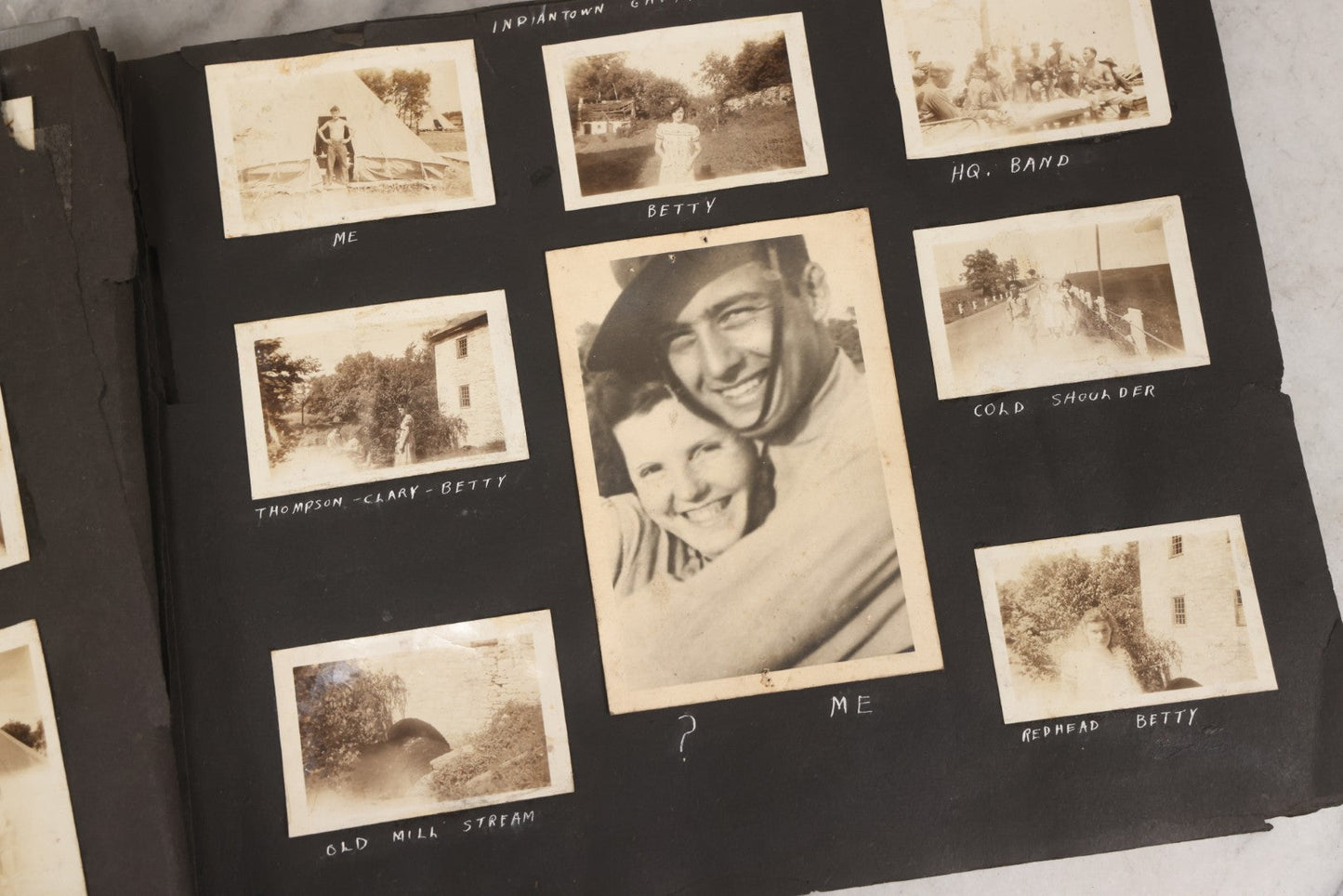 Lot 046 - Pair Of Vintage Snapshot Photo Albums Containing 600+ Photos Of Army National Guard Training & Life In The Lead Up To World War Two, 1938–1942, Albums Of Sgt. D.L. Dressler, With Notes Referencing Dec. 7, 1941 Pearl Harbor, Many Domestic Bases