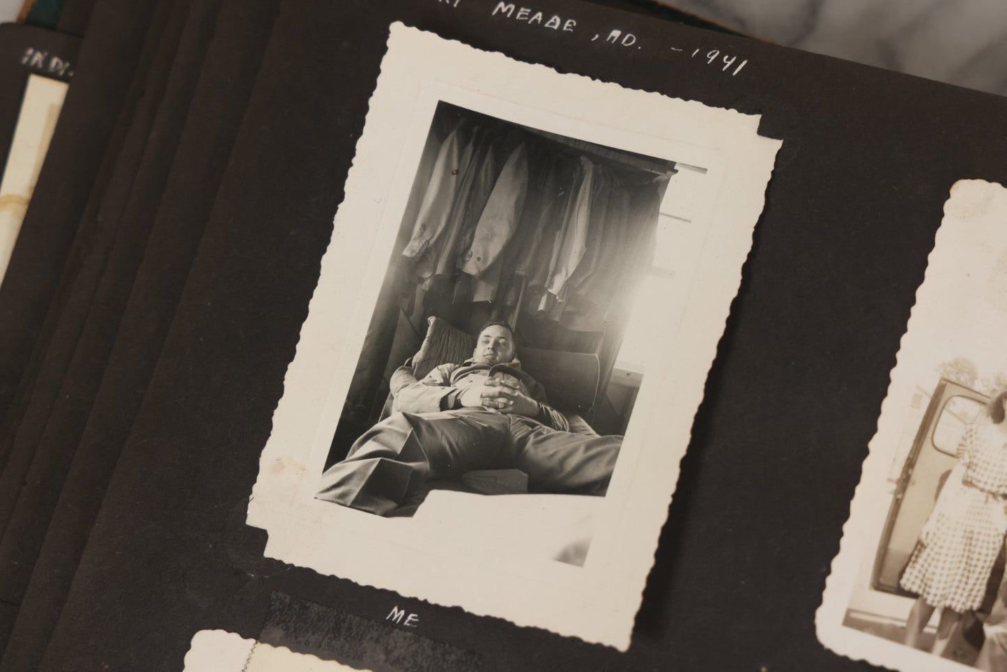 Lot 046 - Pair Of Vintage Snapshot Photo Albums Containing 600+ Photos Of Army National Guard Training & Life In The Lead Up To World War Two, 1938–1942, Albums Of Sgt. D.L. Dressler, With Notes Referencing Dec. 7, 1941 Pearl Harbor, Many Domestic Bases