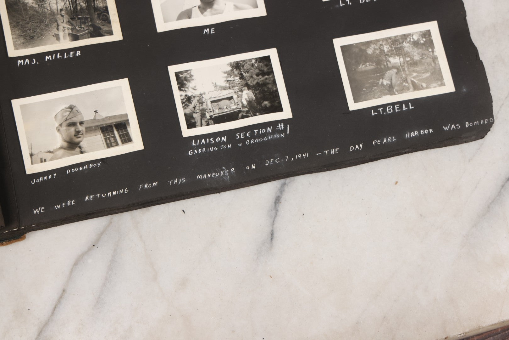 Lot 046 - Pair Of Vintage Snapshot Photo Albums Containing 600+ Photos Of Army National Guard Training & Life In The Lead Up To World War Two, 1938–1942, Albums Of Sgt. D.L. Dressler, With Notes Referencing Dec. 7, 1941 Pearl Harbor, Many Domestic Bases