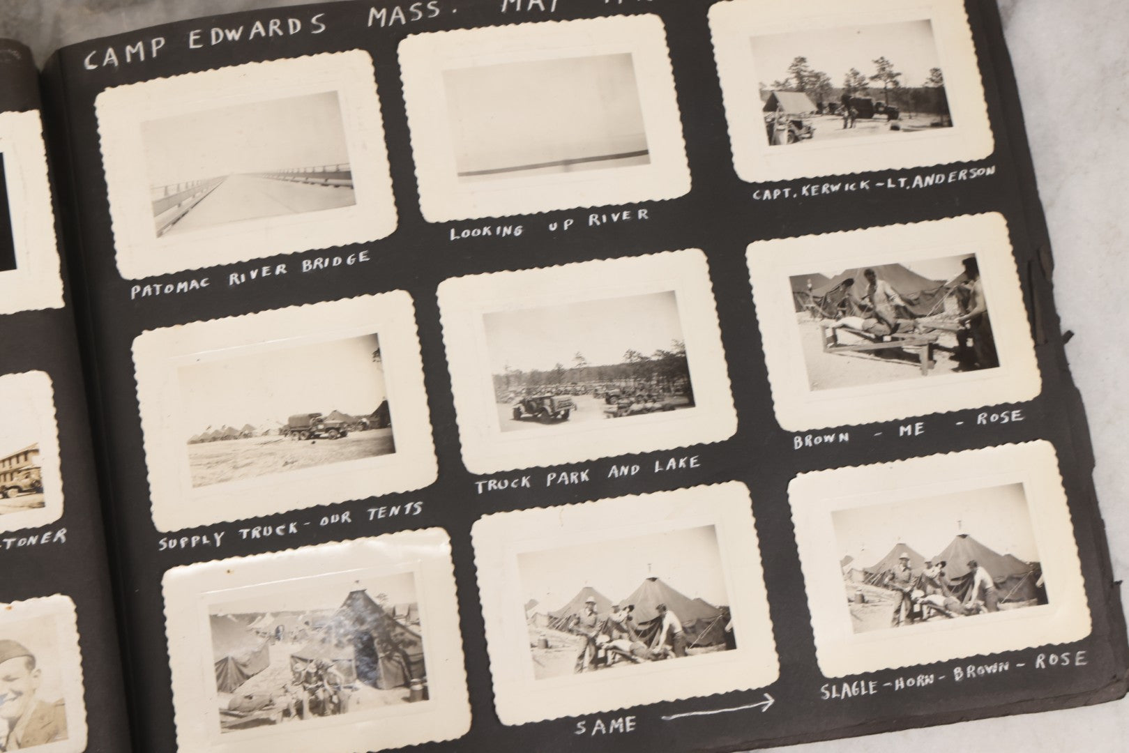 Lot 046 - Pair Of Vintage Snapshot Photo Albums Containing 600+ Photos Of Army National Guard Training & Life In The Lead Up To World War Two, 1938–1942, Albums Of Sgt. D.L. Dressler, With Notes Referencing Dec. 7, 1941 Pearl Harbor, Many Domestic Bases