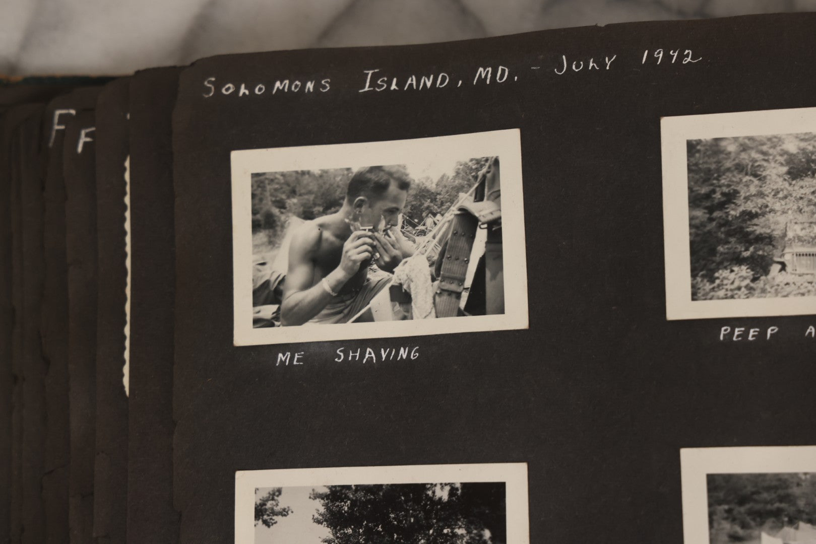 Lot 046 - Pair Of Vintage Snapshot Photo Albums Containing 600+ Photos Of Army National Guard Training & Life In The Lead Up To World War Two, 1938–1942, Albums Of Sgt. D.L. Dressler, With Notes Referencing Dec. 7, 1941 Pearl Harbor, Many Domestic Bases