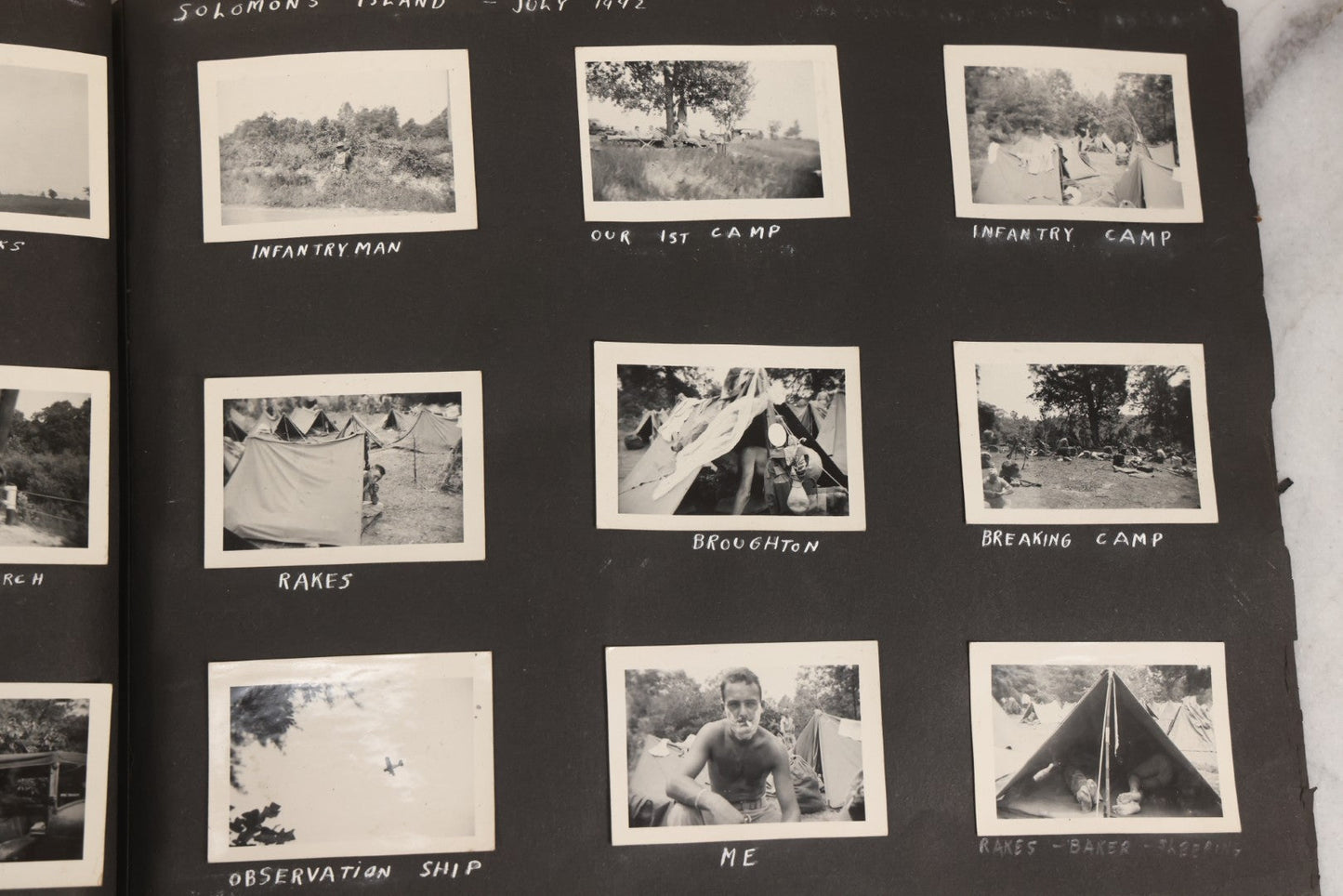 Lot 046 - Pair Of Vintage Snapshot Photo Albums Containing 600+ Photos Of Army National Guard Training & Life In The Lead Up To World War Two, 1938–1942, Albums Of Sgt. D.L. Dressler, With Notes Referencing Dec. 7, 1941 Pearl Harbor, Many Domestic Bases