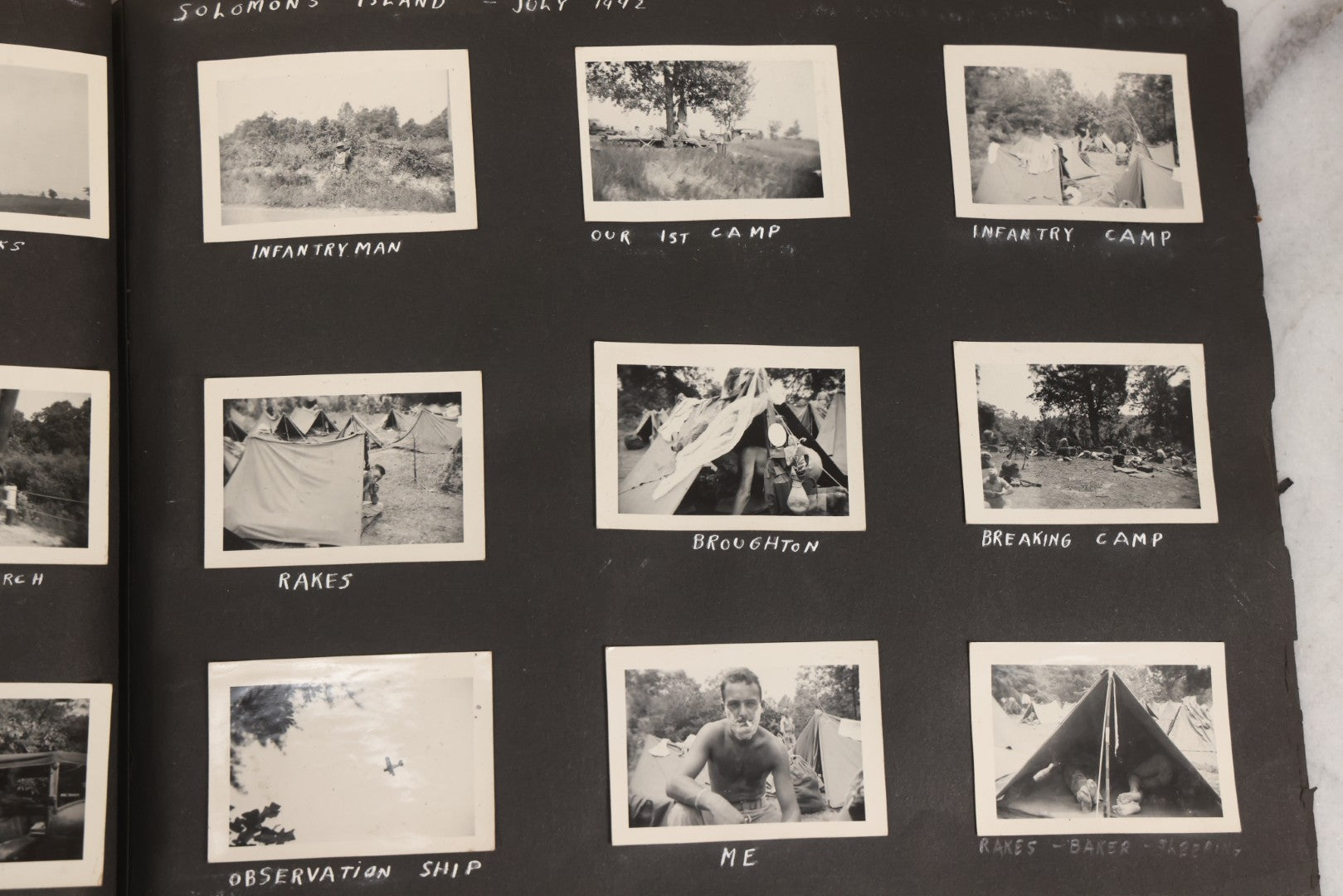 Lot 046 - Pair Of Vintage Snapshot Photo Albums Containing 600+ Photos Of Army National Guard Training & Life In The Lead Up To World War Two, 1938–1942, Albums Of Sgt. D.L. Dressler, With Notes Referencing Dec. 7, 1941 Pearl Harbor, Many Domestic Bases