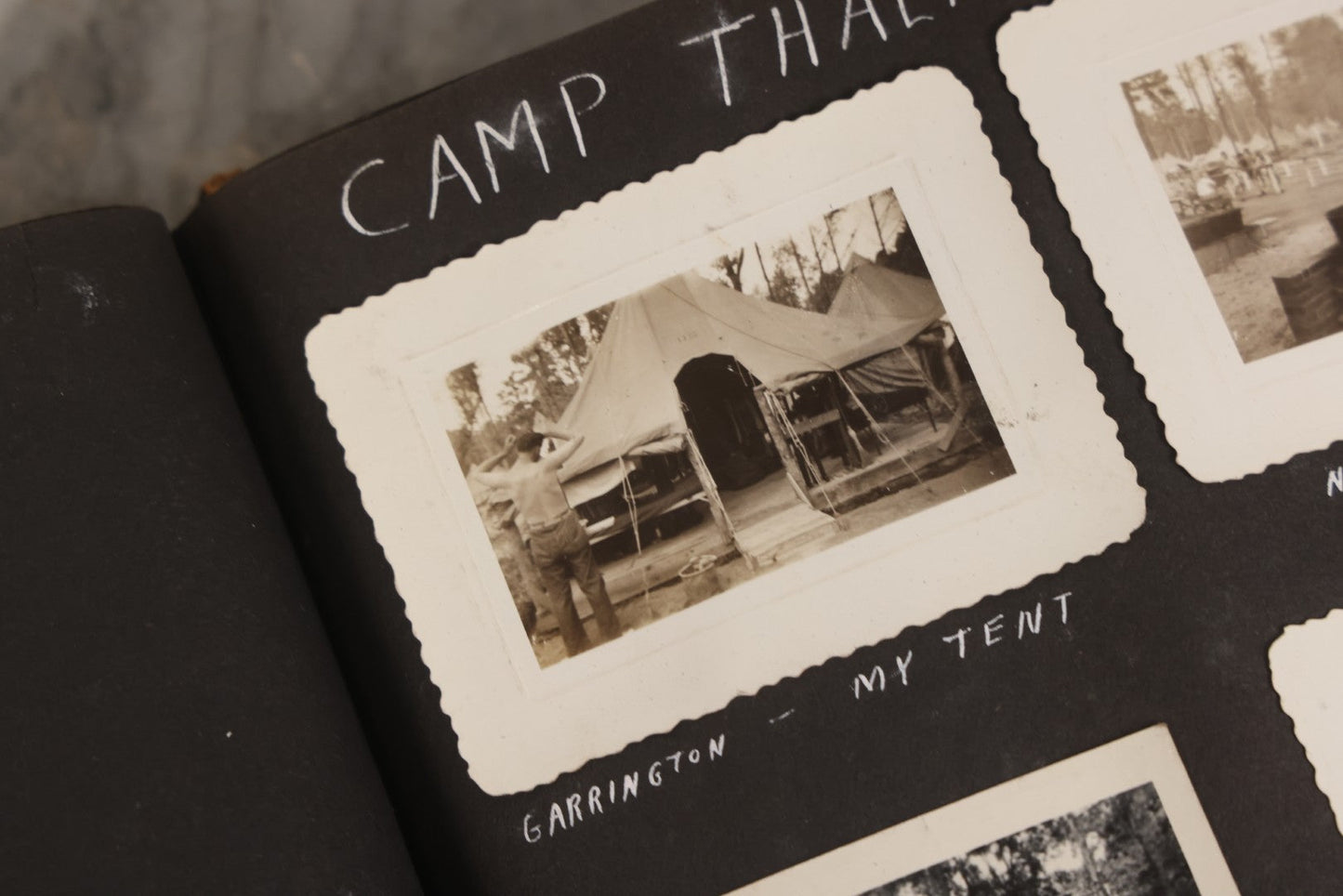 Lot 046 - Pair Of Vintage Snapshot Photo Albums Containing 600+ Photos Of Army National Guard Training & Life In The Lead Up To World War Two, 1938–1942, Albums Of Sgt. D.L. Dressler, With Notes Referencing Dec. 7, 1941 Pearl Harbor, Many Domestic Bases