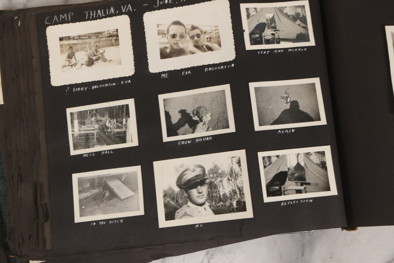 Lot 046 - Pair Of Vintage Snapshot Photo Albums Containing 600+ Photos Of Army National Guard Training & Life In The Lead Up To World War Two, 1938–1942, Albums Of Sgt. D.L. Dressler, With Notes Referencing Dec. 7, 1941 Pearl Harbor, Many Domestic Bases