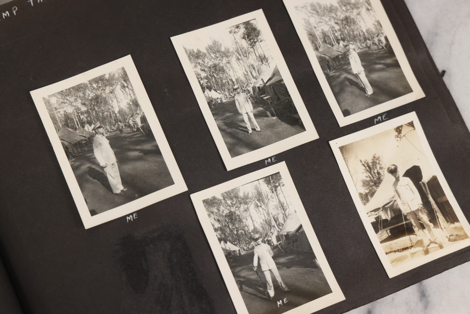 Lot 046 - Pair Of Vintage Snapshot Photo Albums Containing 600+ Photos Of Army National Guard Training & Life In The Lead Up To World War Two, 1938–1942, Albums Of Sgt. D.L. Dressler, With Notes Referencing Dec. 7, 1941 Pearl Harbor, Many Domestic Bases