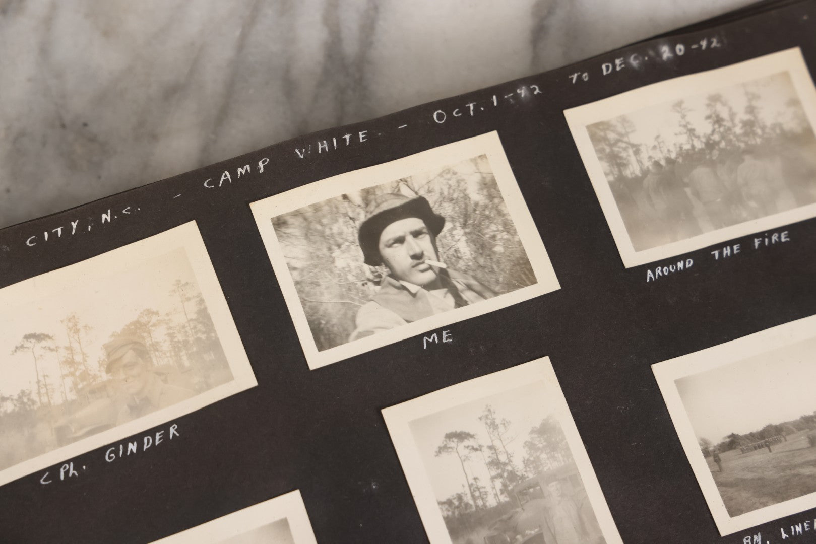 Lot 046 - Pair Of Vintage Snapshot Photo Albums Containing 600+ Photos Of Army National Guard Training & Life In The Lead Up To World War Two, 1938–1942, Albums Of Sgt. D.L. Dressler, With Notes Referencing Dec. 7, 1941 Pearl Harbor, Many Domestic Bases