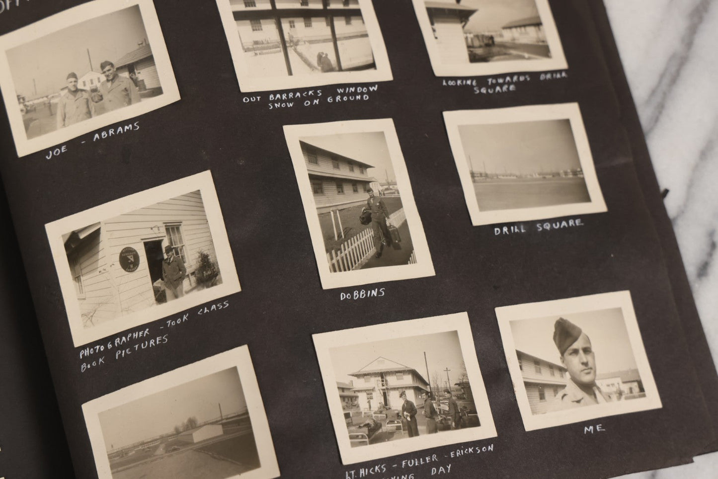 Lot 046 - Pair Of Vintage Snapshot Photo Albums Containing 600+ Photos Of Army National Guard Training & Life In The Lead Up To World War Two, 1938–1942, Albums Of Sgt. D.L. Dressler, With Notes Referencing Dec. 7, 1941 Pearl Harbor, Many Domestic Bases