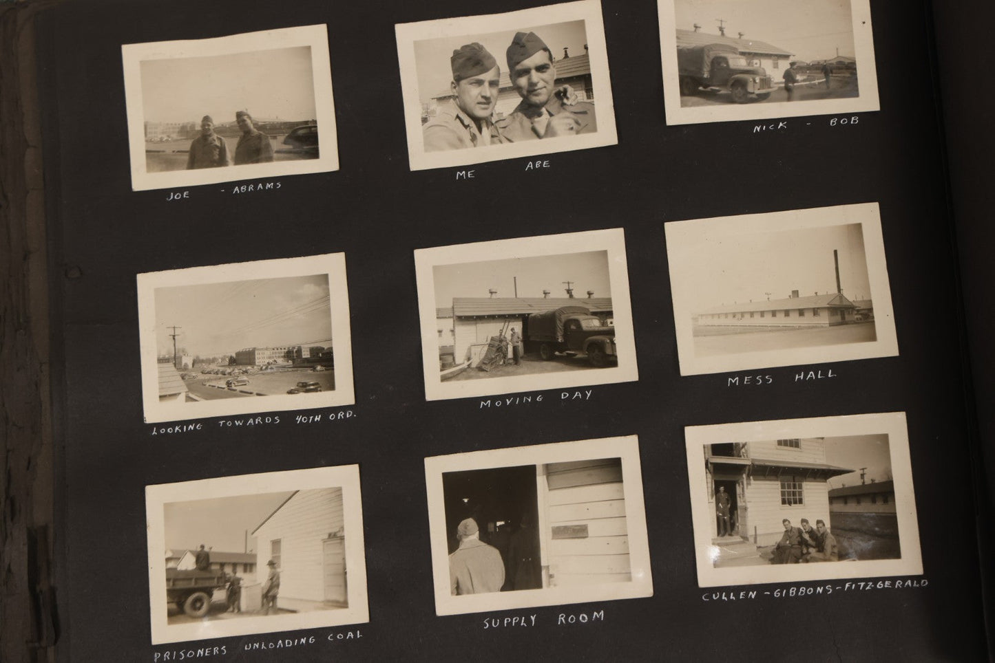 Lot 046 - Pair Of Vintage Snapshot Photo Albums Containing 600+ Photos Of Army National Guard Training & Life In The Lead Up To World War Two, 1938–1942, Albums Of Sgt. D.L. Dressler, With Notes Referencing Dec. 7, 1941 Pearl Harbor, Many Domestic Bases