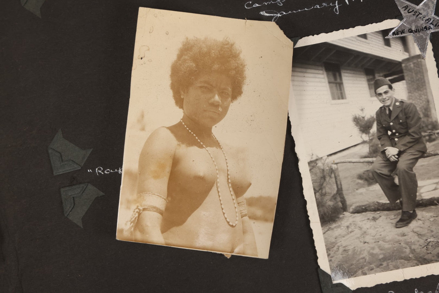 Lot 046 - Pair Of Vintage Snapshot Photo Albums Containing 600+ Photos Of Army National Guard Training & Life In The Lead Up To World War Two, 1938–1942, Albums Of Sgt. D.L. Dressler, With Notes Referencing Dec. 7, 1941 Pearl Harbor, Many Domestic Bases