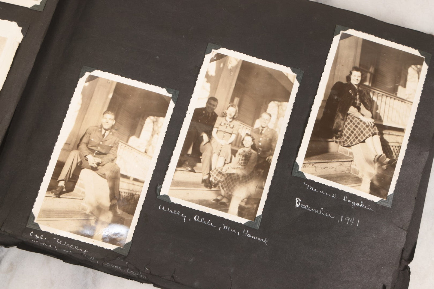 Lot 046 - Pair Of Vintage Snapshot Photo Albums Containing 600+ Photos Of Army National Guard Training & Life In The Lead Up To World War Two, 1938–1942, Albums Of Sgt. D.L. Dressler, With Notes Referencing Dec. 7, 1941 Pearl Harbor, Many Domestic Bases